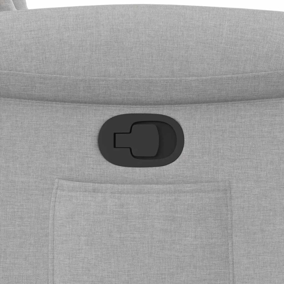 Sillón reclinable de tela gris