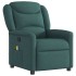 Sillón de masaje reclinable de tela verde