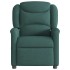 Sillón de masaje reclinable de tela verde