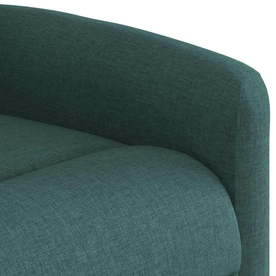 Sillón de masaje reclinable de tela verde