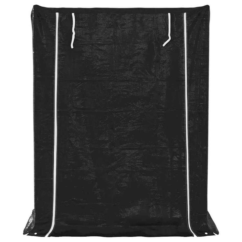 Leñero con protector de lluvia 150x80x200 cm acero