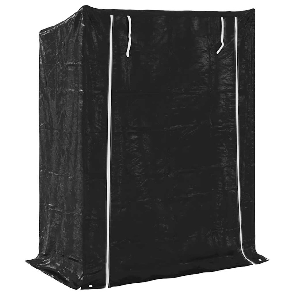 Leñero con protector de lluvia 150x80x200 cm acero