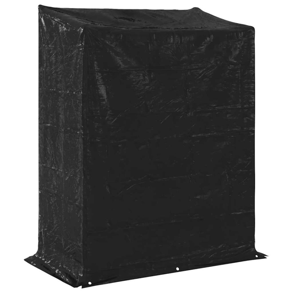 Leñero con protector de lluvia 150x80x200 cm acero