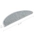 Alfombrilla autoadhesiva escalera sisal 15 uds azul 65x21x4