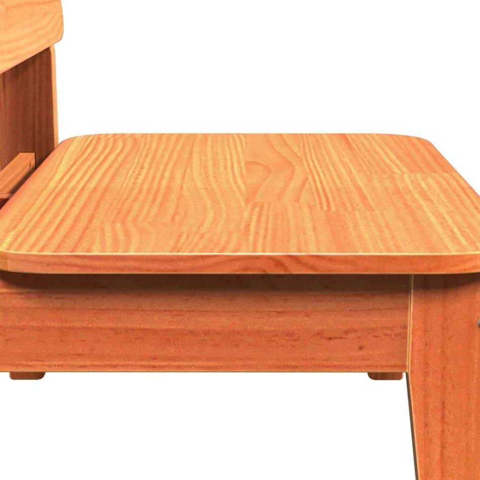 Sillas de jardín 2 uds marrón cera 60x52,5x72