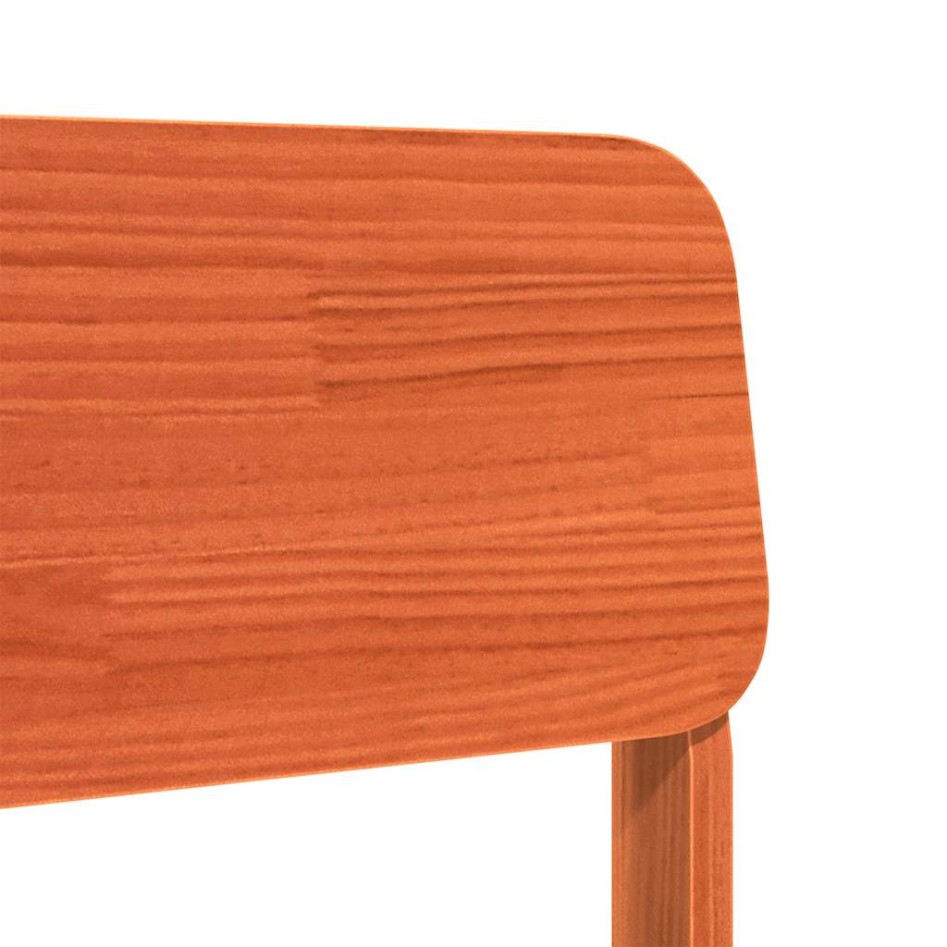 Sillas de jardín 2 uds marrón cera 60x52,5x72