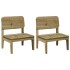 Sillas de jardín 2 uds 60x52,5x72 cm madera de pino