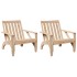 Sillas Adirondack de jardín 2 unidades 75x77x77