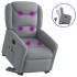 Sillón de masaje reclinable de pie de tela gris