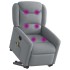 Sillón de masaje reclinable de pie de tela gris