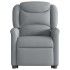 Sillón de masaje reclinable de pie de tela gris