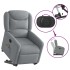 Sillón de masaje reclinable de pie de tela gris