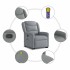 Sillón de masaje reclinable de pie de tela gris