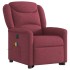 Sillón de masaje eléctrico reclinable elevable tela rojo