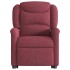Sillón de masaje eléctrico reclinable elevable tela rojo
