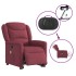 Sillón de masaje eléctrico reclinable elevable tela rojo