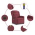 Sillón de masaje eléctrico reclinable elevable tela rojo