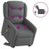 Sillón de masaje eléctrico reclinable elevable tela gris