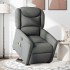 Sillón de masaje eléctrico reclinable elevable tela gris