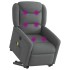 Sillón de masaje eléctrico reclinable elevable tela gris