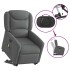 Sillón de masaje eléctrico reclinable elevable tela gris