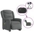 Sillón de masaje eléctrico reclinable elevable tela gris