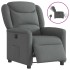 Sillón reclinable eléctrico de tela gris