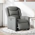 Sillón reclinable eléctrico de tela gris