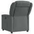 Sillón reclinable eléctrico de tela gris