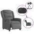 Sillón reclinable eléctrico de tela gris
