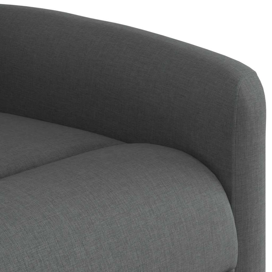 Sillón reclinable eléctrico de tela gris
