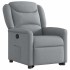 Sillón reclinable elevable de tela gris