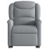 Sillón reclinable elevable de tela gris