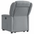 Sillón reclinable elevable de tela gris