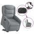 Sillón reclinable elevable de tela gris