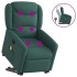 Silla de masaje reclinable de pie de tela verde