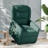 Silla de masaje reclinable de pie de tela verde