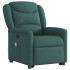Silla de masaje reclinable de pie de tela verde