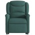 Silla de masaje reclinable de pie de tela verde