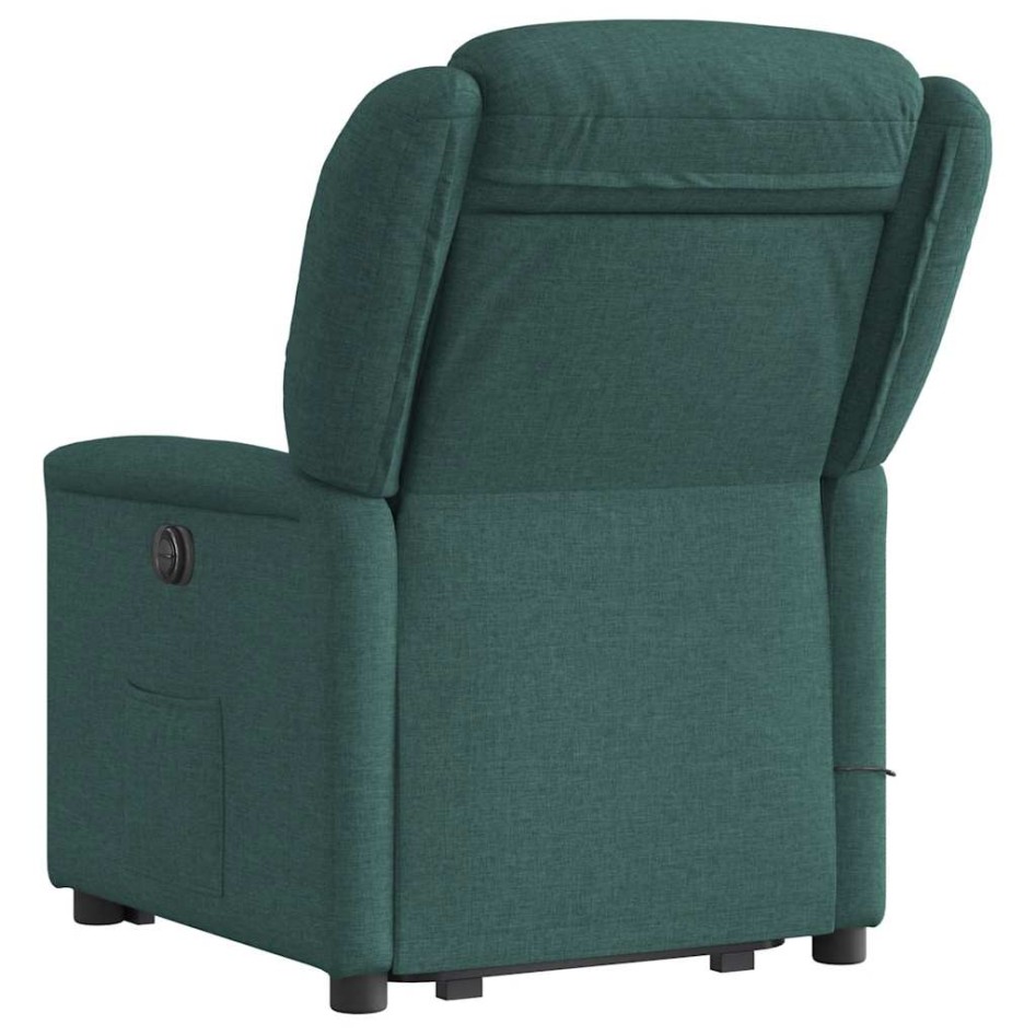 Silla de masaje reclinable de pie de tela verde