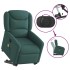 Silla de masaje reclinable de pie de tela verde