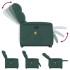 Silla de masaje reclinable de pie de tela verde