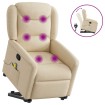 Silla de masaje reclinable de pie de tela color crema