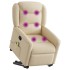 Silla de masaje reclinable de pie de tela color