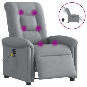 Sillón reclinable de masaje eléctrico tela gris