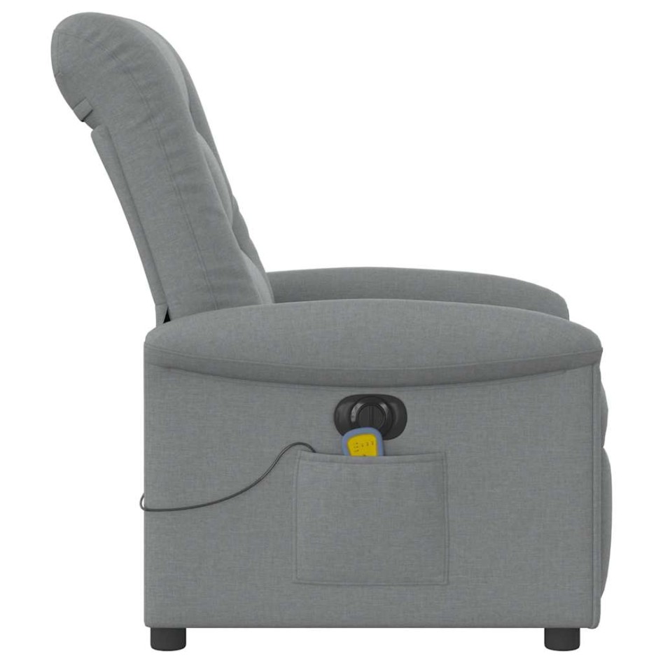 Sillón reclinable de masaje eléctrico tela gris