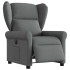 Sillón reclinable eléctrico de tela gris