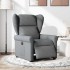 Sillón reclinable eléctrico de tela gris