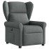 Sillón reclinable eléctrico de tela gris