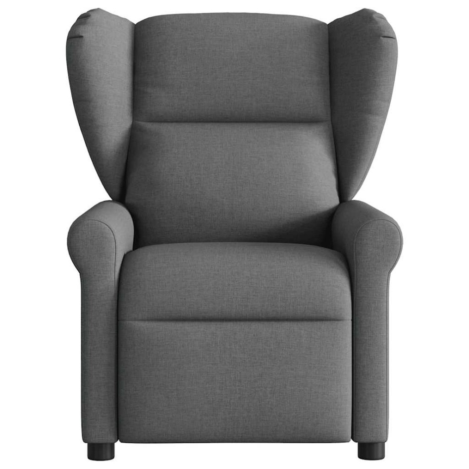 Sillón reclinable eléctrico de tela gris